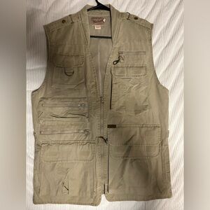 Woolrich Vest Men's M Khaki Beige Safari Hunting Fishing Tactical Utility VTG